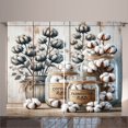 thumbnail image 1 of Ambesonne Farmhouse Curtains 2 Panel Set, Neutral Boho Botanical, 108" x 63", Tan Dark Cadet Blue, 1 of 2