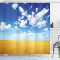 thumbnail image 1 of Ambesonne Farmhouse Shower Curtain, Wheat Field Summer, 69"Wx84"L, Earth Yellow Blue White, 1 of 3