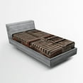 thumbnail image 1 of Ambesonne Farmland Fitted Sheet, Wooden Italian Door, Twin XL Size, Umber Brown, 1 of 2