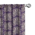 thumbnail image 1 of Ambesonne Fashion Window Curtains, Flower-Like Blots Pattern, Each 28" W x 84" L, Dark Indigo Dried Rose, 1 of 4