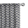 thumbnail image 1 of Ambesonne Fashion Window Curtains, Symmetric Japanese Ornament, Each 28" W x 95" L, Pale Yellow and Navy Blue, 1 of 4