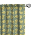 thumbnail image 1 of Ambesonne Fashion Curtains, Birds with Triangles Art, Pair of 28"x63", Mustard Pale Reseda Green, 1 of 5