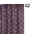 thumbnail image 1 of Ambesonne Fashion Curtains, Flower-Like Monochrome Art, Pair of 28"x95", Burnt Sienna and Lavender, 1 of 5