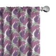 thumbnail image 1 of Ambesonne Fashion Curtains, Glitch Brush Strokes Art, Pair of 28"x95", Pale Fuchsia Green and Grey, 1 of 5