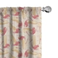 thumbnail image 1 of Ambesonne Fashion Curtains, Lady Shoes Hearts Pattern, Pair of 28"x84", Pastel Pink Pale Peach, 1 of 5