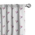 thumbnail image 1 of Ambesonne Fashion Curtains, Mirror and Combs Pattern, Pair of 28"x63", Pastel Pink and Sea Blue, 1 of 4