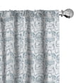 thumbnail image 1 of Ambesonne Fashion Curtains, Modern Travel Ornaments Art, Pair of 28"x84", Pale Slate Blue and White, 1 of 3