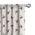 thumbnail image 1 of Ambesonne Fashion Curtains, Simplistic Mushrooms Art, Pair of 28"x95", Burnt Orange Pale Tan, 1 of 4