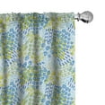 thumbnail image 1 of Ambesonne Fashion Curtains, Tropical Colors Boho Art, Pair of 28"x63", Yellow Green Azure Blue, 1 of 5