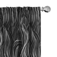 thumbnail image 1 of Ambesonne Fashion Curtains, Waves Pencil Drawing Art, Pair of 28"x84", Charcoal Grey White, 1 of 5