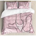thumbnail image 1 of Ambesonne Fashion Duvet Cover Set, Feminine Clutch Stiletto, 2-Calking, Rose Pale Rose, 1 of 6