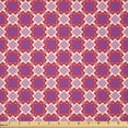 thumbnail image 1 of Ambesonne Fashion Fabric by the Yard Microfiber, Colorful Geometric Ornament, 10 Yards, Pale Eggplant Grey Pink, 1 of 2