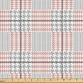 thumbnail image 1 of Ambesonne Fashion Fabric by the Yard Upholstery, Houndstooth British Art, 3 Yards, Pale Salmon Grey and White, 1 of 5