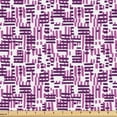 thumbnail image 1 of Ambesonne Fashion Fabric by the Yard Upholstery, Rectangle Lines Plain Back, 10 Yards, Dark Purple and Pale Fuchsia, 1 of 5