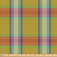 thumbnail image 1 of Ambesonne Fashion Fabric by the Yard Upholstery, Vintage Colorful Plaid Art, 10 Yards, Dark Yellow Amber and Quartz, 1 of 5