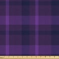 thumbnail image 1 of Ambesonne Fashion Fabric by the Yard Upholstery, Violet Madras Plaid Art, 5 Yards, Dark Indigo Purple, 1 of 1