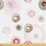 Ambesonne Fashion Fabric by the Yard Upholstery, Watercolor Circles ...