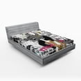 thumbnail image 1 of Ambesonne Fashion Fitted Sheet, Fashion Girl Grunge, Full Size, White and Black, 1 of 2