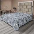 thumbnail image 1 of Ambesonne Fashion Flat Sheet, Haute Couture Atelier Art, Queen Size, Blue Grey Grey, 1 of 1