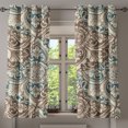 thumbnail image 1 of Ambesonne Fashion Grommet Curtain, Antique Feeling Flora Art, 50"x60", Grey Teal Umber and Taupe, 1 of 1