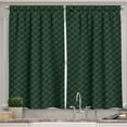 thumbnail image 1 of Ambesonne Fashion Kitchen Curtains, Rustic Plaid Pattern Art, 55"x39", Hunter Green and White, 1 of 1
