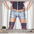 thumbnail image 1 of Ambesonne Fashion Kitchen Curtains, Woman, 55"x39", Multicolor, 1 of 3