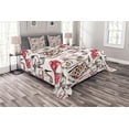 thumbnail image 1 of Ambesonne Fashion Quilted Bedspread Set 3 Pcs, Feminine Beauty Items, King Size, Black Pink Tan, 1 of 5