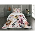 thumbnail image 1 of Ambesonne Fashion Quilted Coverlet 2 Pcs, Cosmetics Make up Theme, Twin Size, Multicolor, 1 of 3