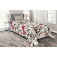 thumbnail image 1 of Ambesonne Fashion Quilted Coverlet 2 Pcs, Feminine Beauty Items, Twin Size, Black Pink Tan, 1 of 2