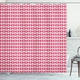 thumbnail image 1 of Ambesonne Fashion Shower Curtain, Horizontal Waves Ornament, 69"Wx70"L, Dark Pink and Soft Pink, 1 of 4