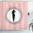 thumbnail image 1 of Ambesonne Fashion Shower Curtain, Hot Lady Pastel, 69"Wx75"L, Black Pink, 1 of 5