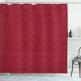 thumbnail image 1 of Ambesonne Fashion Shower Curtain, Small Rectangles Hand-Drawn, 69"Wx70"L, Raspberry and Scarlet, 1 of 4