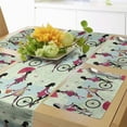 thumbnail image 1 of Ambesonne Fashion Table Runner & Placemats, Shopping Biking Style Art, Placemat 4 pcs + Runner 16"x72", Pale Maroon Cream, 1 of 2