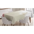 thumbnail image 1 of Ambesonne Fashion Tablecloth Rectangular Table Cover, Flowers Romance Bridal, 52"x70", Beige Pink, 1 of 4