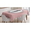 thumbnail image 1 of Ambesonne Fashion Tablecloth Rectangular Table Cover, Hot Lady Pastel, 52"x70", Black Pink, 1 of 4