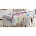thumbnail image 1 of Ambesonne Fashion Tablecloth Rectangular Table Cover, Woman Silhouette, 60"x84", Multicolor, 1 of 3