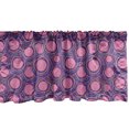 thumbnail image 1 of Ambesonne Fashion Valance Pack of 2, Cookie-Like Circles Lines, 42"X18", Pastel Pink Teal Blue, 1 of 1