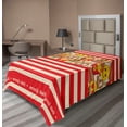 thumbnail image 1 of Ambesonne Fast Food Emoji Flat Sheet, Hotdog Sandwich, TwinXL Size, Dark Pink Champagne, 1 of 1