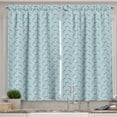 thumbnail image 1 of Ambesonne Fast Food Kitchen Curtains, Sketchy Burgers Drawings, 55"x39", Pale Sky Blue Rose, 1 of 3