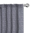 thumbnail image 1 of Ambesonne Feather Curtains, Bohemian Horizontal Pattern, Pair of 28"x63", Purpleblue White, 1 of 5