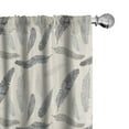 thumbnail image 1 of Ambesonne Feather Curtains, Composition of Quills, Pair of 28"x84", Pale Grey and Beige, 1 of 5