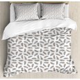 thumbnail image 1 of Ambesonne Feather Duvet Cover Set, Scattered Peacock Feathers, 2-Calking, Sand Brown Grey, 1 of 3