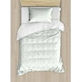 thumbnail image 1 of Ambesonne Feather Duvet Cover Sets, Soft Toned Hippie Pattern, 2-Twin, Mint Green and White, 1 of 4