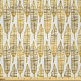 thumbnail image 1 of Ambesonne Feather Fabric by the Yard Microfiber, Ornate Leaves Boho Print, 1 Yard, Amber Marigold and White, 1 of 2