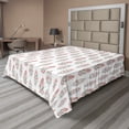 thumbnail image 1 of Ambesonne Feather Flat Sheet, Hippie Color Boho Plumage, King Size, Dark Coral and Seafoam, 1 of 1