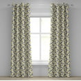 thumbnail image 1 of Ambesonne Feather Grommet Curtain, Bohemian Exotic Plumage, 50" x 96", Grey Yellow, 1 of 6