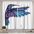 thumbnail image 1 of Ambesonne Feather Kitchen Curtains, Exotic Hummingbird, 55"x39", Purple Pink Pale Blue, 1 of 3