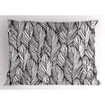 thumbnail image 1 of Ambesonne Feather Pillow Sham, Monochrome Outline, 26" X 20", Charcoal Grey White, 1 of 2