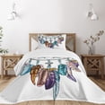thumbnail image 1 of Ambesonne Feather Quilted Bedspread Set 2 Pcs, Ornate Dreamcatcher, Twin Size, Multicolor, 1 of 5