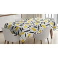 thumbnail image 1 of Ambesonne Feather Tablecloth Rectangular Table Cover, Bohemian Exotic Plumage, 52"x70", Grey Yellow, 1 of 4